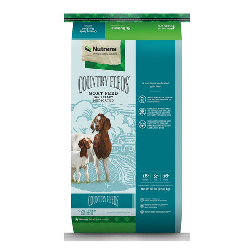 Country Feeds 16% Pelleted Goat Feed - Medicated
