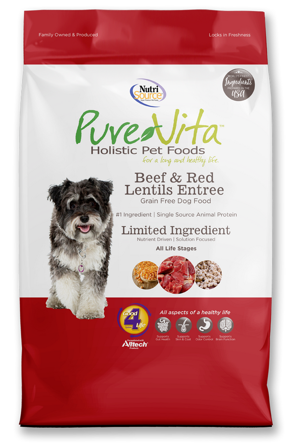 Nutrisource Purevita Beef & Red Lentils Entrée Dog Food
